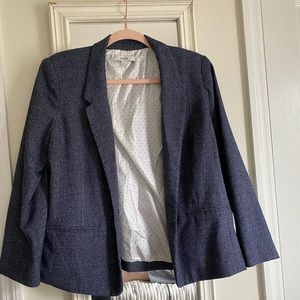 Navy blue checkered blazer